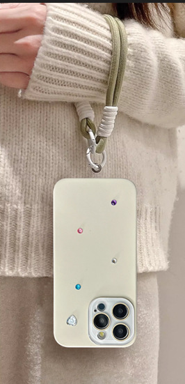 Cuerda de mano Diy película de lente de diamante crema amarillo silicona líquida hy