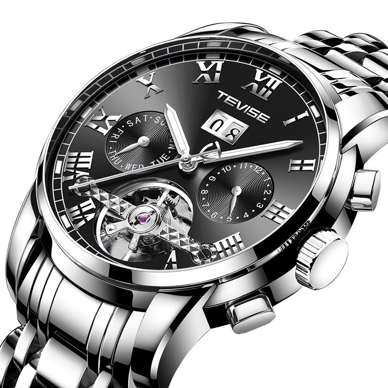 Teweys famoso reloj tourbillon reloj de los hombres reloj de moda reloj mecánico reloj de negocios de moda