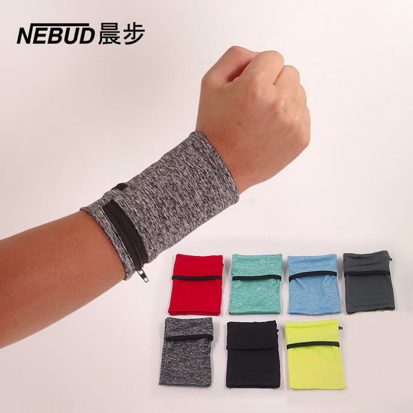 Multicoloured sports elastic wrist bag