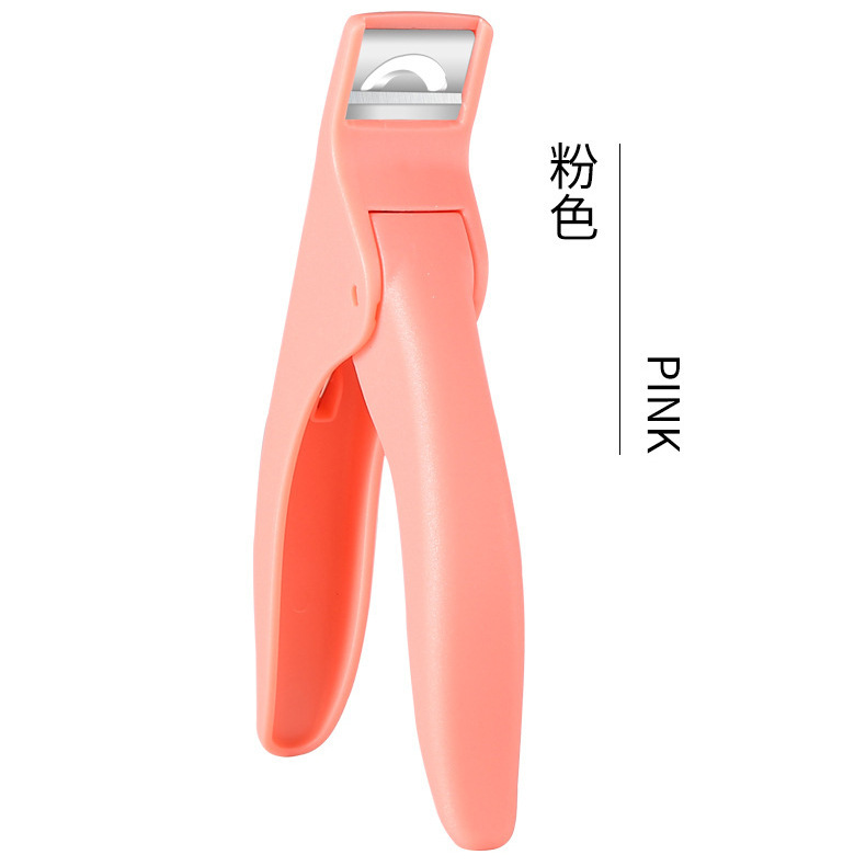 Tijeras para uñas de una línea de acero inoxidable en forma de U, cortador para extensiones de fototerapia DIY, con herramienta de formación.