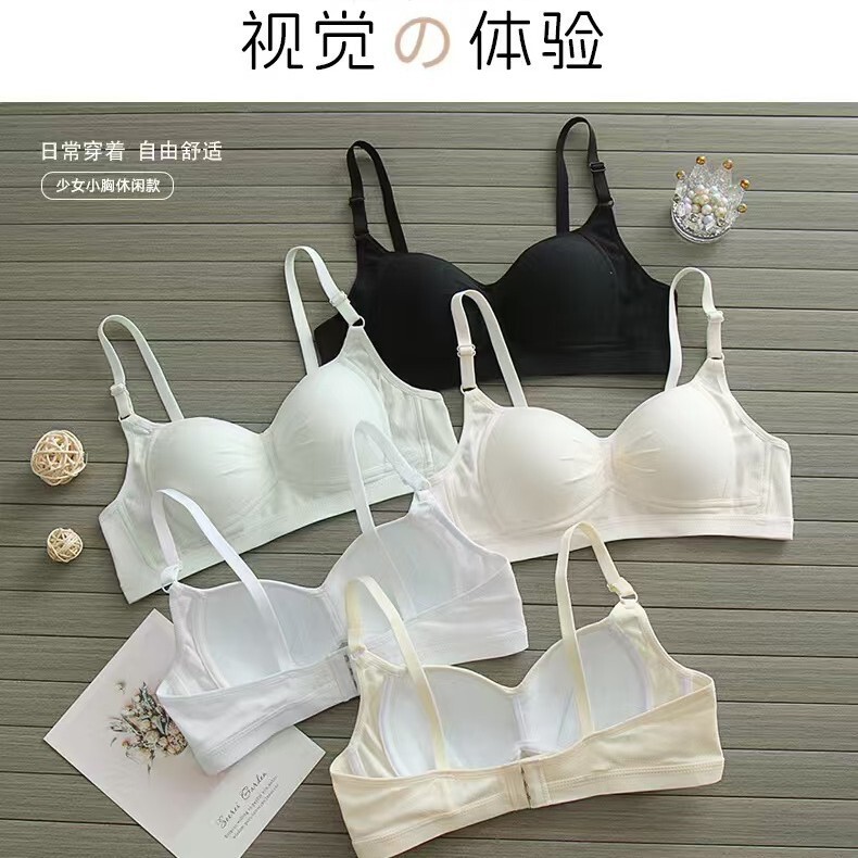 Korean Style Simple Girl Underwear for Junior High School Students, High School Students, College Students, Big Breasts, Small Breasts, Push-Up Anti-Sagging Bra Korean Style Simple Girl Underwear for Junior High School Students, High School Students, College Students, Big Breasts, Small Breasts, Push-Up Anti-Sagging Bra