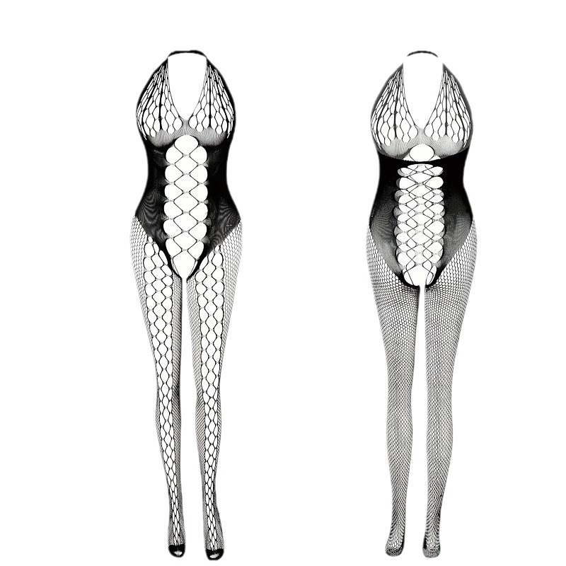 Body Enterizo Lencería Sexy 8961 Nailon y Elastano Hueco para Citas