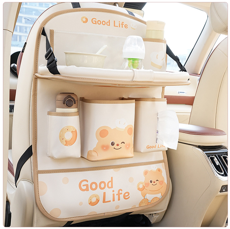 Car-Mounted Folding Small Table Board, Car Storage Hanging Bag, Cute Car Trash Can, Storage Bag, Car Dining Table Storage Box