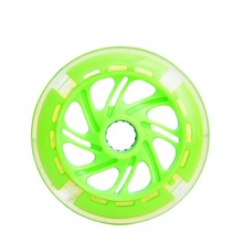 电商直供透明轮100mm闪光静音水晶轮 滑板车轮童车辅助轮发光脚轮