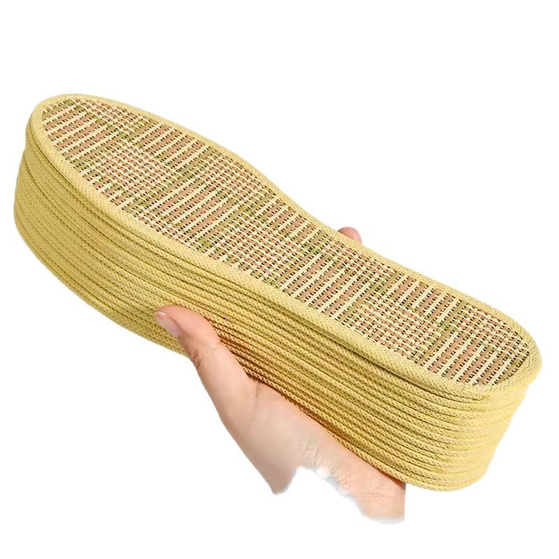 Plantilla de alfombra de verano tejido fresco, transpirable, absorbente del sudor, plantilla deportiva ligera, desodorante para hombres, cabello femenino de una pieza