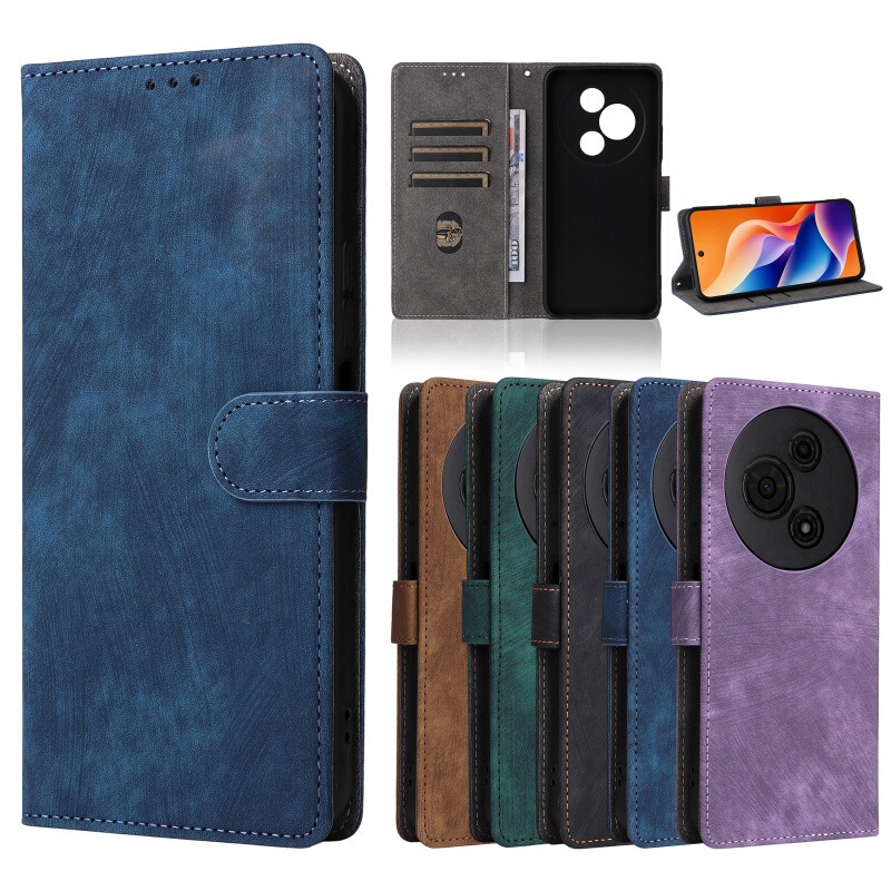 Suitable for Tcl 605 Protective Case Tcl 60 Se Mobile Phone Protective Case Bracket Shell Anti-Theft Brush Leather Case Lanyard Card Holder