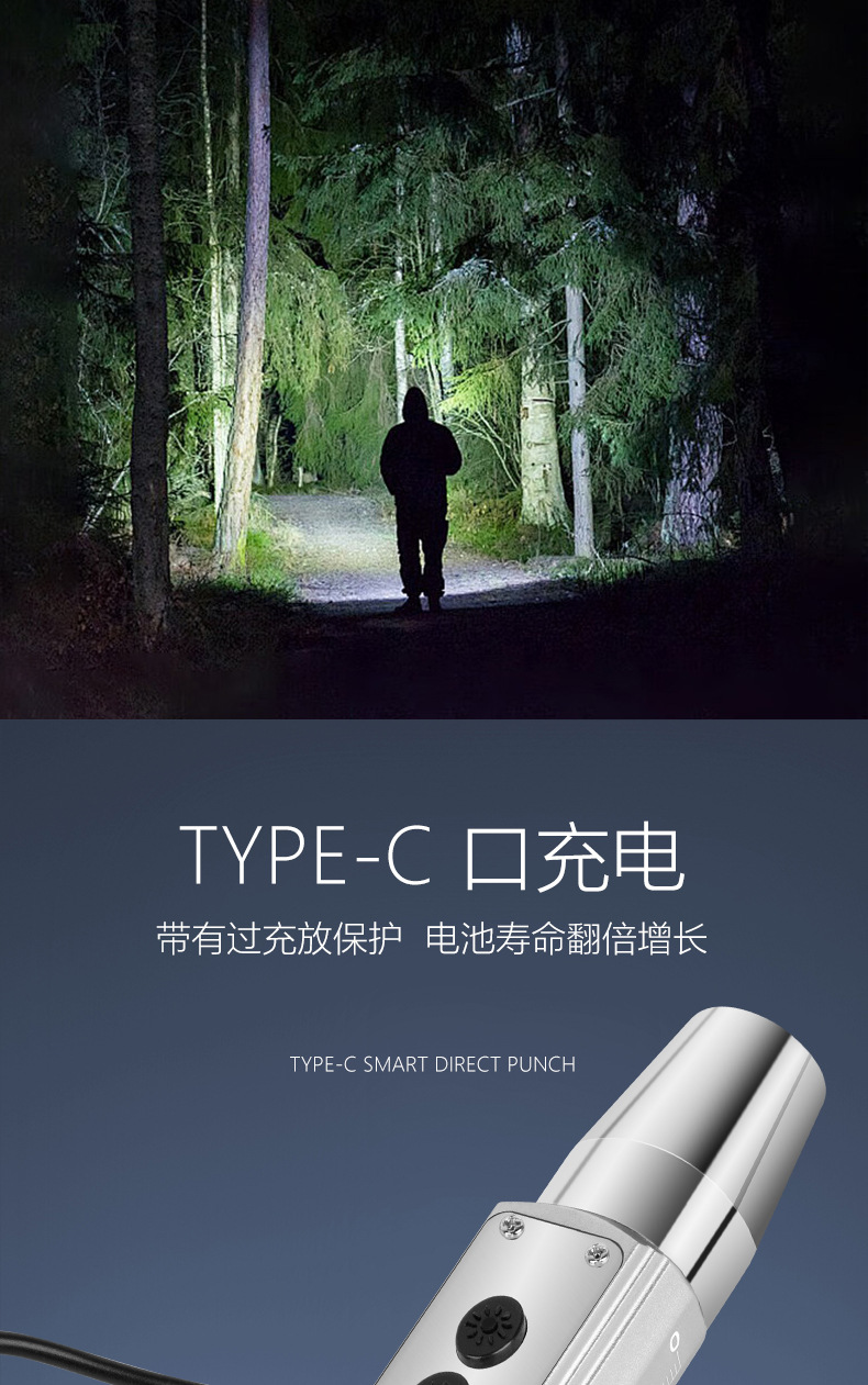 Six-Light Source Cross-Border Popular Flashlight for Jade Identification, Multifunctional Cultural and Entertainment Identification Led Purple Light Flashlight