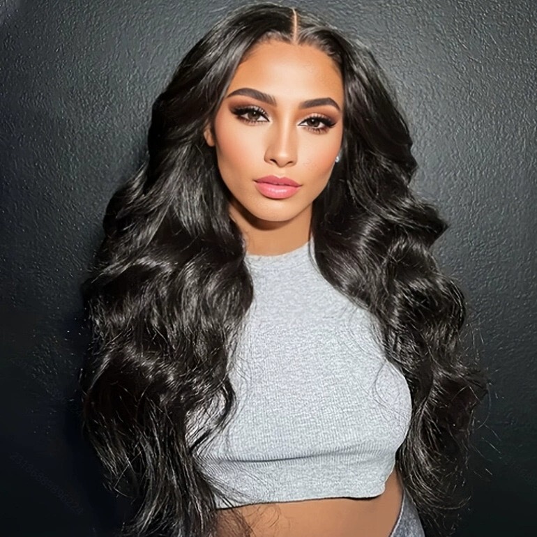 Aliexpress Hot-Selling Lace Wig for Black Women with Medium Parted Long Straight Hair, Fluffy, Natural and Fashionable Daily Full Hair Set Aliexpress Hot-Selling Lace Wig for Black Women with Medium Parted Long Straight Hair, Fluffy, Natural and Fashionable Daily Full Hair Set