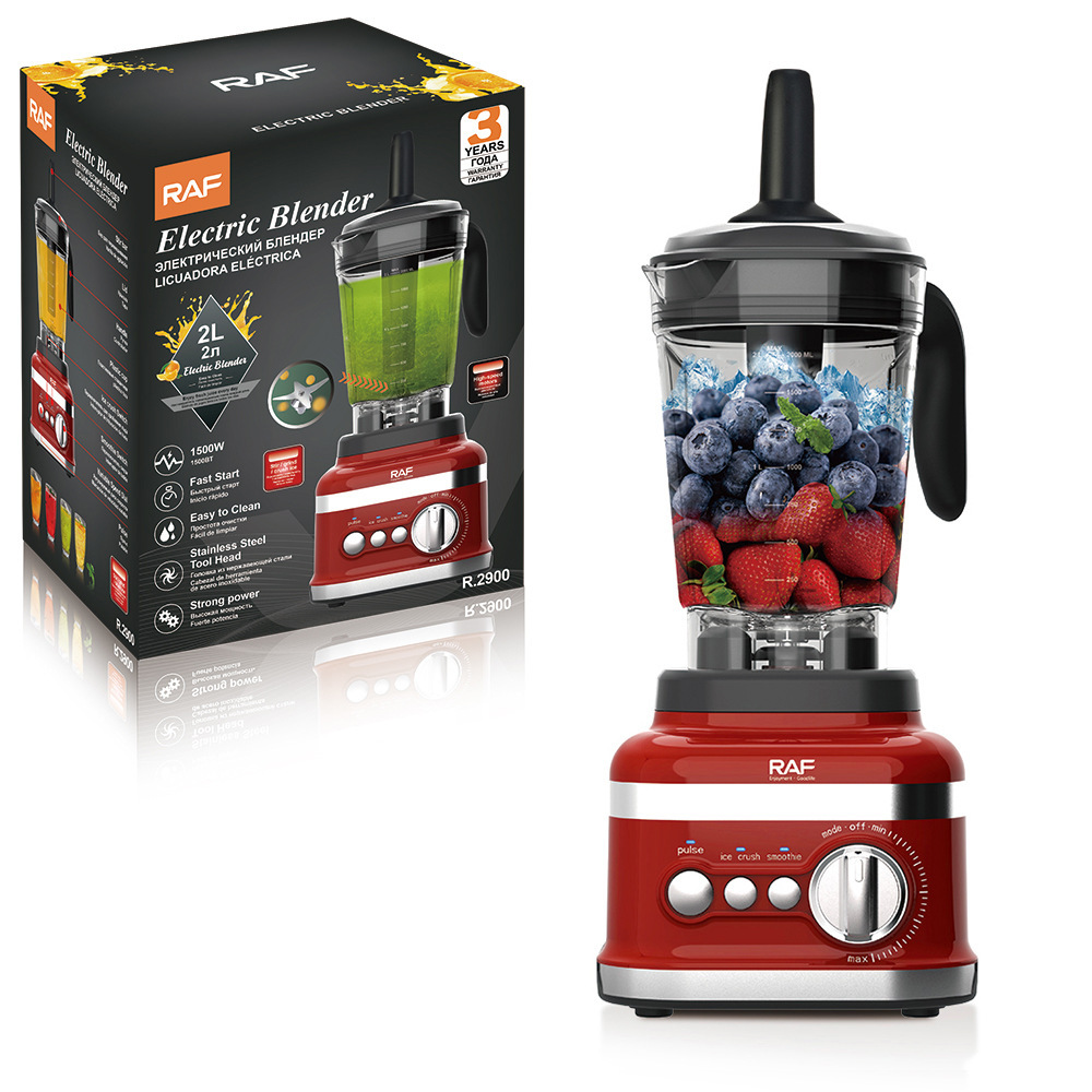 Máquina de cocción transfronteriza estándar europea RAF Máquina de rotura de paredes de 2L Exprimidor de frutas y verduras Máquina de jugo de frutas doméstica Mezclador Máquina de batido de arena de alimentos complementaria