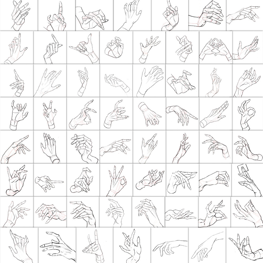 62 그림 손 모델 소재 PD320