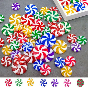 2.5cm Colorfulful Christmas Candy Cute Pendant Acrylic Pendant Christmas Tree Decoration Christmas Candy Pendant