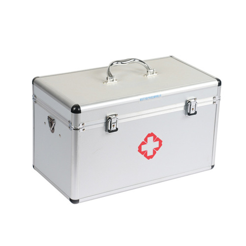 Corfu aluminum alloy visiting box medicine box household medicine box medical box first aid box household large capacity medical box