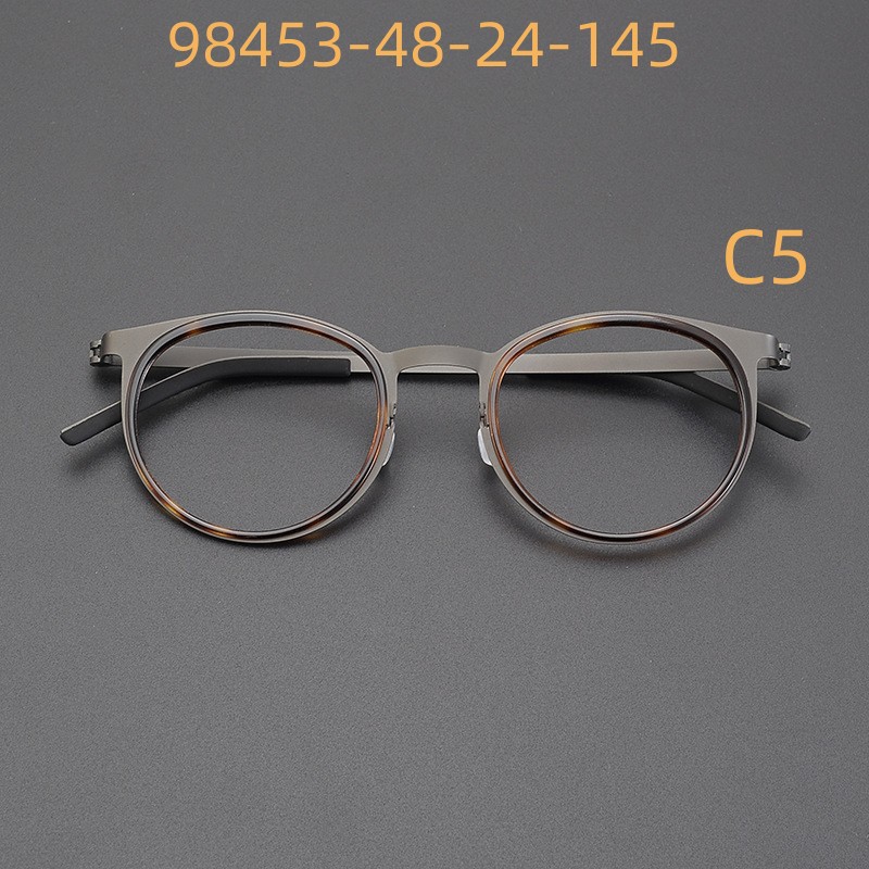 Men's Retro Round Glasses Small Frame Jiang Wen Style Lightweight_voghion.com