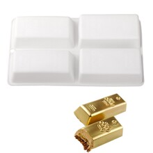 迪拜4连金砖慕斯蛋糕巧克力模具 方块999金条法甜巧克力烘焙模具