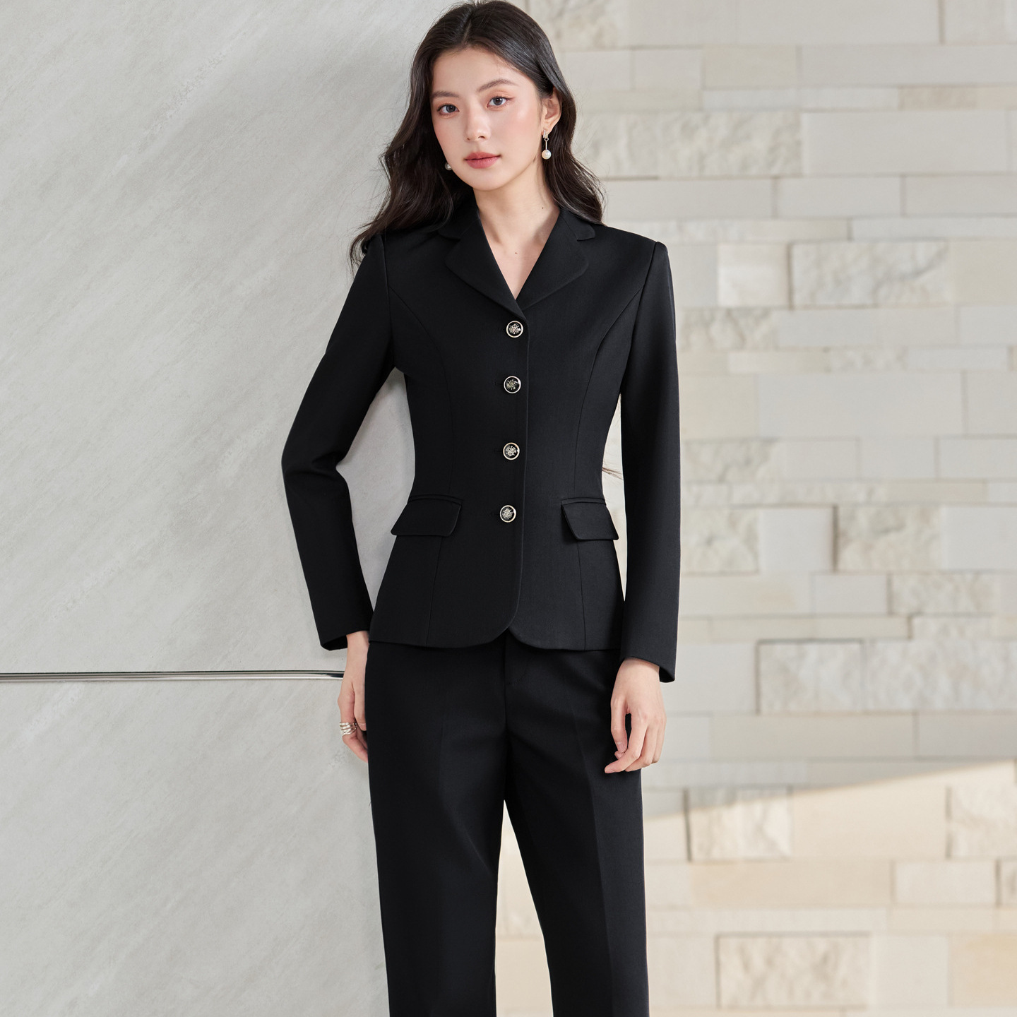 职业西装套裙女2026新款正装两件套职场ol风外套干练气质西服套装