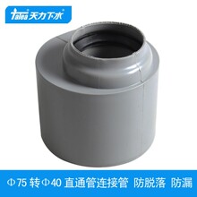 天力排水管变径接头75转40快接 PVC下水道管转接头大变小头QS507