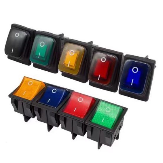 220V翘板开关 船型开关D3、D4带灯防水/ 带灯不防水/普通款