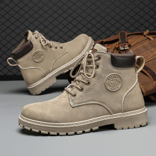马丁靴男鞋秋季新款高帮工装靴子英伦风短靴韩版百搭厚度靴子潮鞋