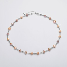 淡水无核糖果色满天星珍珠项链短款简约高级感锁骨链网红气质颈链