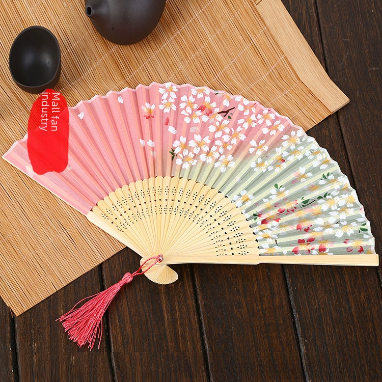 Silk Japanese hair locks, round fan, wholesale, Birthday gift