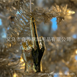 跨境新品Middle Finger Ornament中指饰品搞笑个性圣诞树挂饰-阿里巴巴