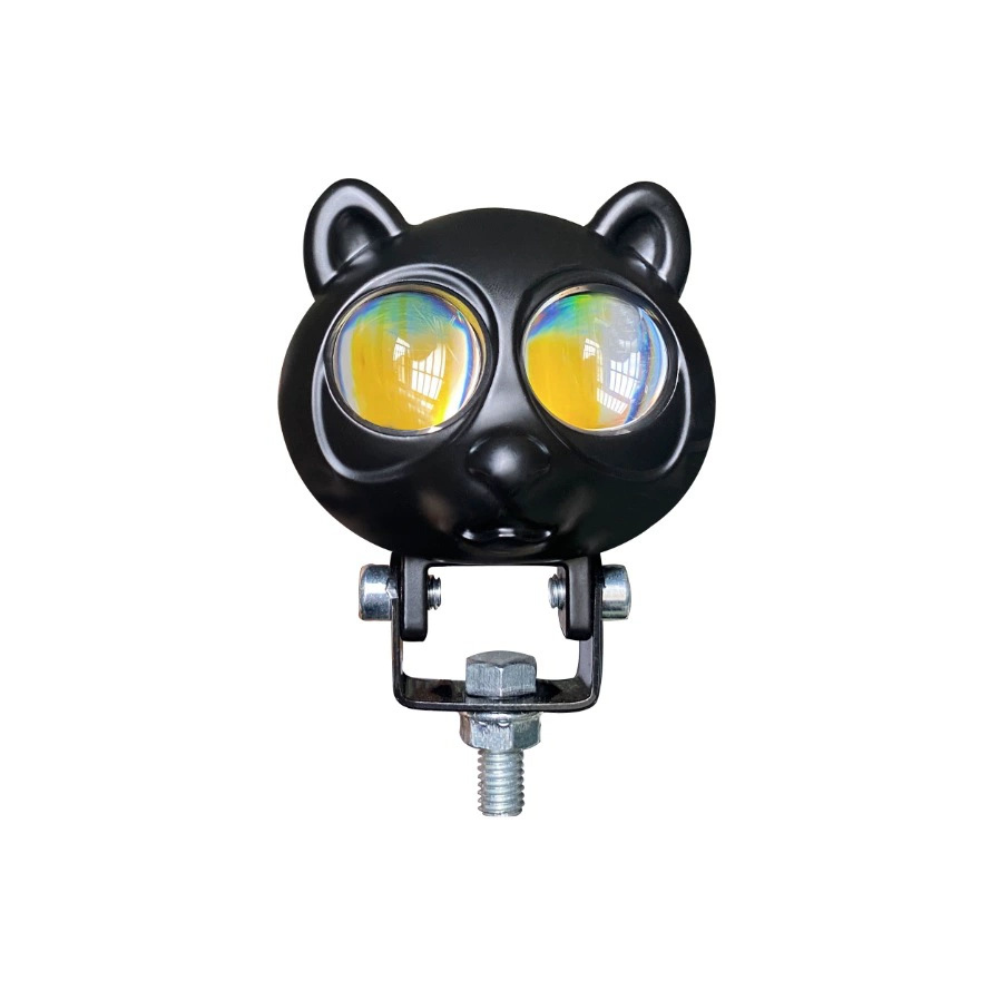 New wide-voltage panda-shaped LED motorcycle/electric scooter/battery-powered vehicle headlights, featuring high brightness and both high and low beam options, for vehicle modification