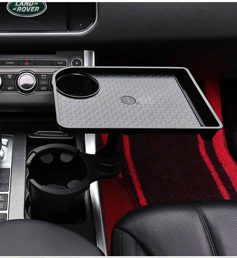 Cross-Border Car-Mounted Dining Tray and Cup Holder Extender, Multifunctional In-Car Cup Holder, Car Dining Tray, Storage Rack