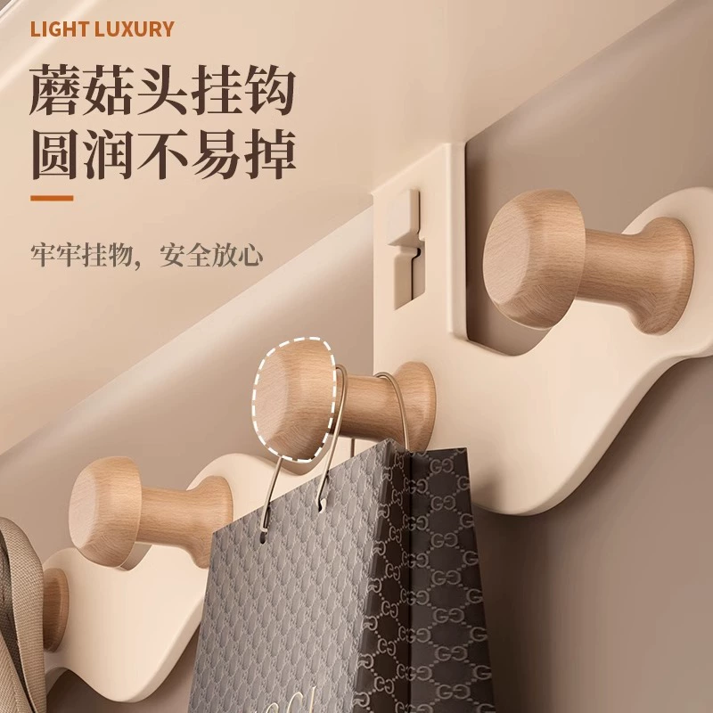 Вешалка для одежды Shuzheng Xuanguan Fangshew с 5–6 крючками и полкой, отделка орех дерева, цвет бухты или молочный белый, размеры 36/44 см