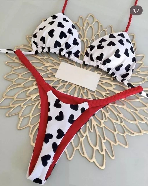 Briefs, Bikini Panties Style Nylon Fabric Type Women's Leopard 2 Pieces Set Bikinis Swimwear