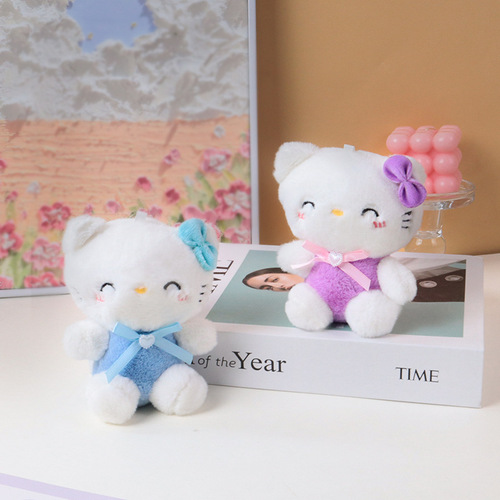 Small Red Book Style Hello Kitty Plush Keychain Ornament Cute Stuffed Animal Doll Gift