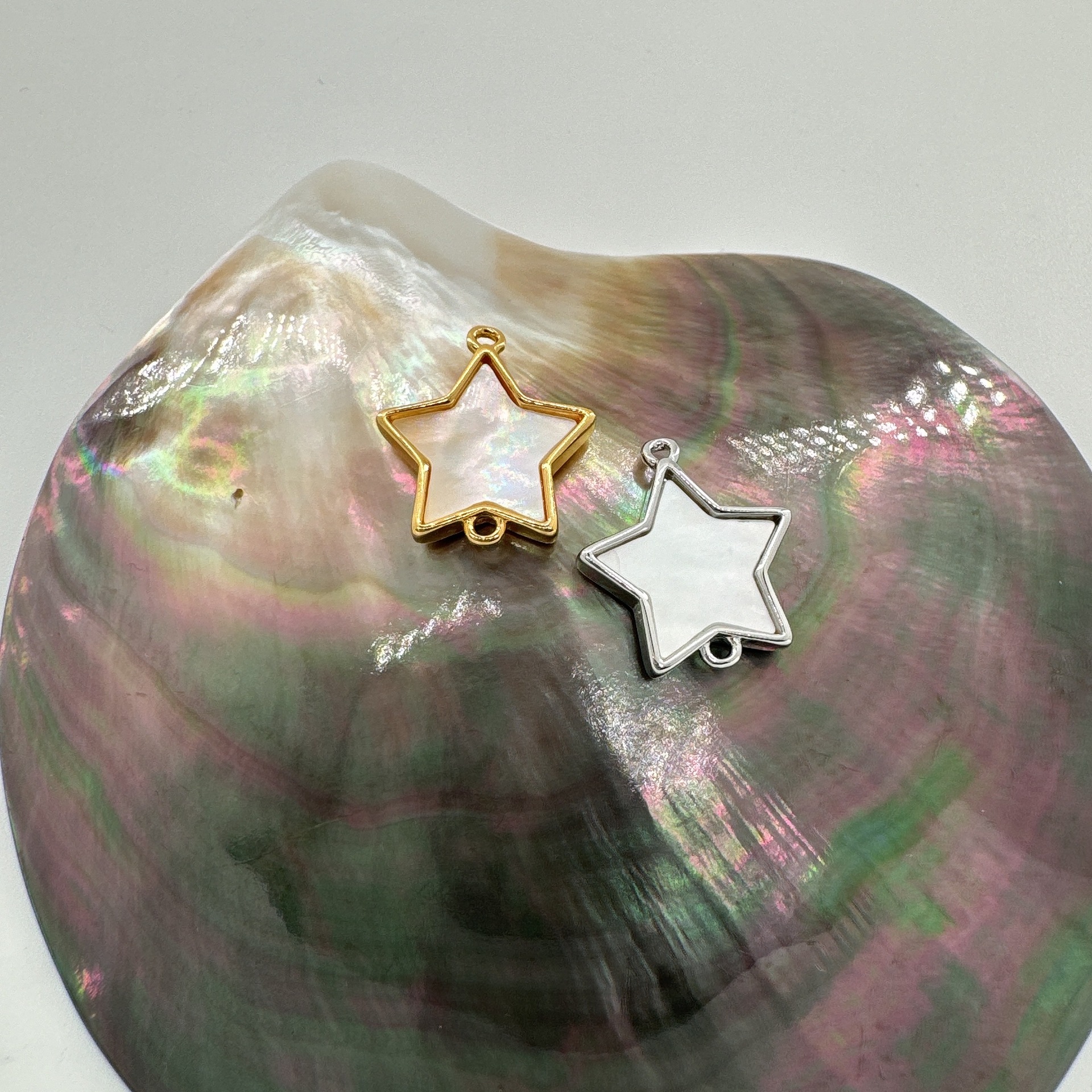 DIY Jewelry Accessories Classification 1 Piece Copper Shell Abalone Shell Star Pendant