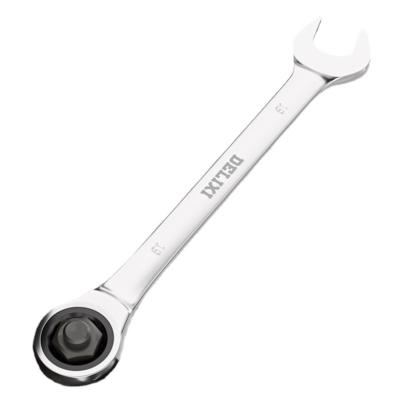 Llave de trinquete Delixi de doble propósito, llave universal automática bidireccional de extremo abierto, venta al por mayor, longitud extendida