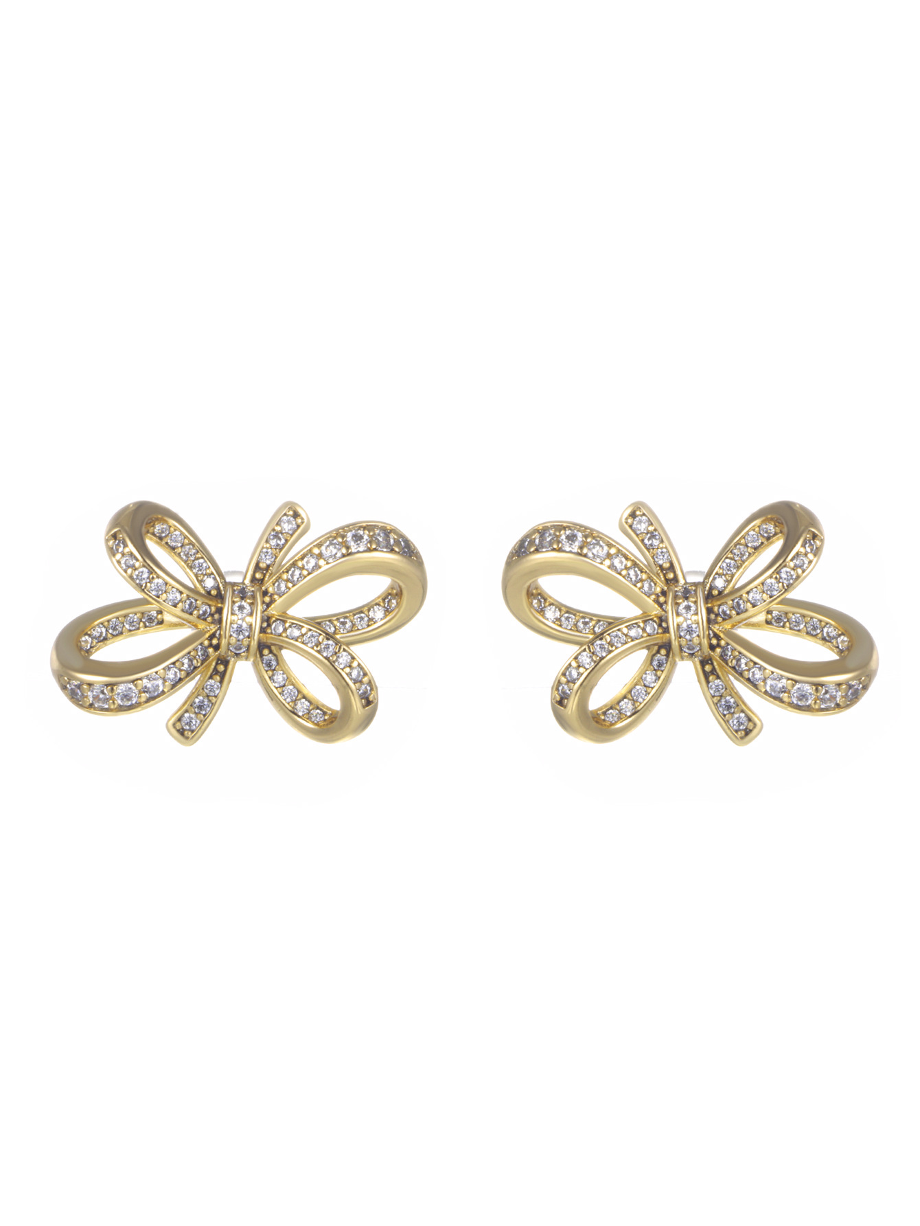 Joyería Xuping arco de bronce de piedra arco pernos de orejas de lujo nicho ligero japonés y coreano aretes dulces mujeres