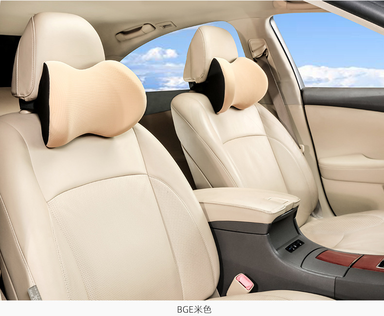 Factory direct supply car headrest car four seasons car ice silk pillow neck protection memory cotton neck pillow waist suit