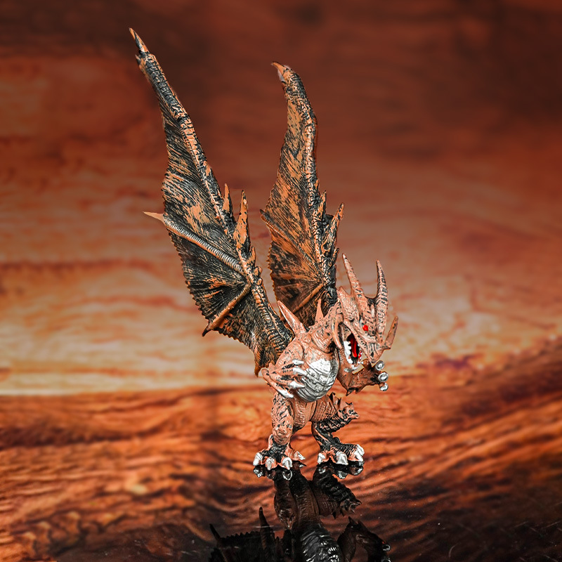 Simulación dragón PVC creativo decoración del tanque de peces decoración interior del coche juguetes para niños al por mayor cuatro colores opcionales dinosaurio