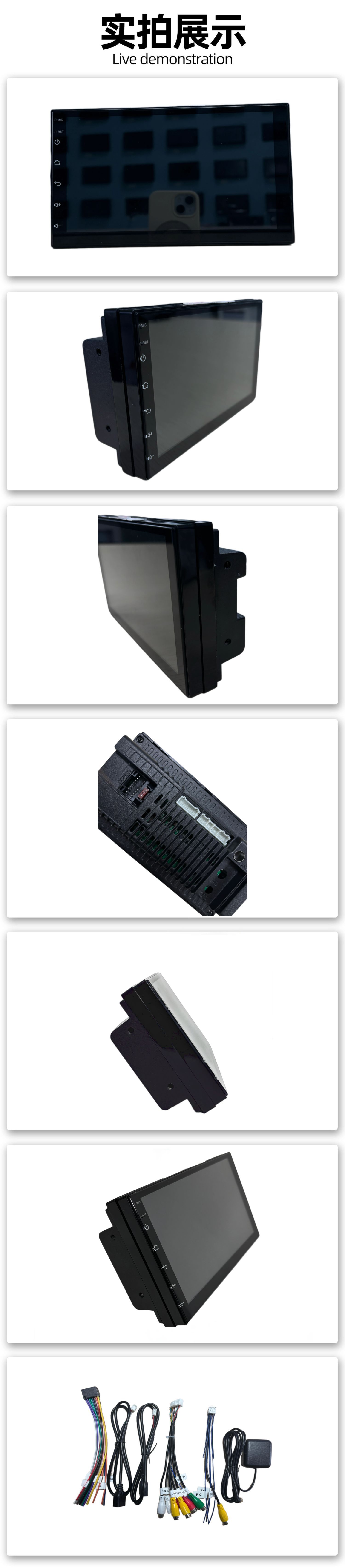 Cross-Border Car Player Wireless Carplay Car Electronics Car-Machine Interconnection 7inch Portable Screen Versatile and Universal
