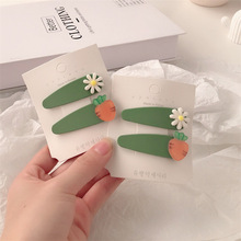 2个装韩国小清新水果胡萝卜BB夹可爱少女花朵发夹碎发刘海夹发卡