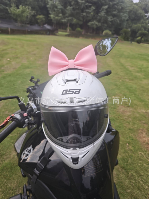 Motorcycle Helmet Bow Decoration Ornaments Modified Car Stickers Accessories Electric Vehicle Motorcycle Tail Three-Dimensional Doll