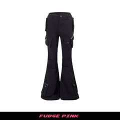 Fudge Pink 2025秋季New美式复古机能微喇牛仔长裤