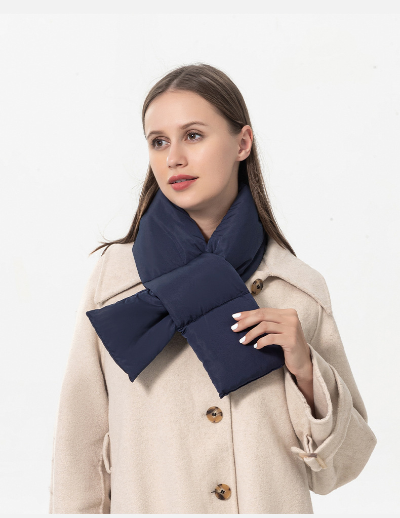 Feather Velvet Scarf For Women Solid Colour Simple Korean Style_voghion.com