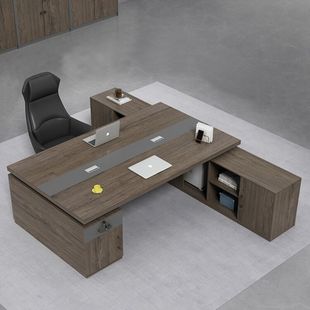 Office Table and Chair Combination Simple Modern Double Desktop Financial Computer Desk Office Boss Manager Desk Face to Face