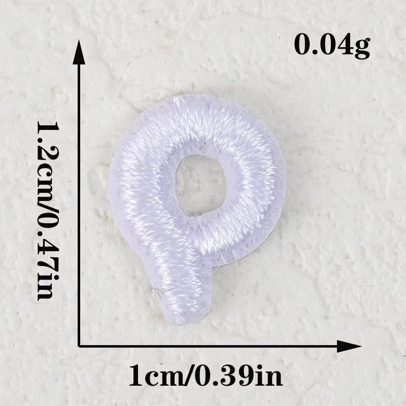 跨境电脑刺绣布贴黑白小数字字母服装辅料补丁贴DIY装饰贴刺绣贴|undefined