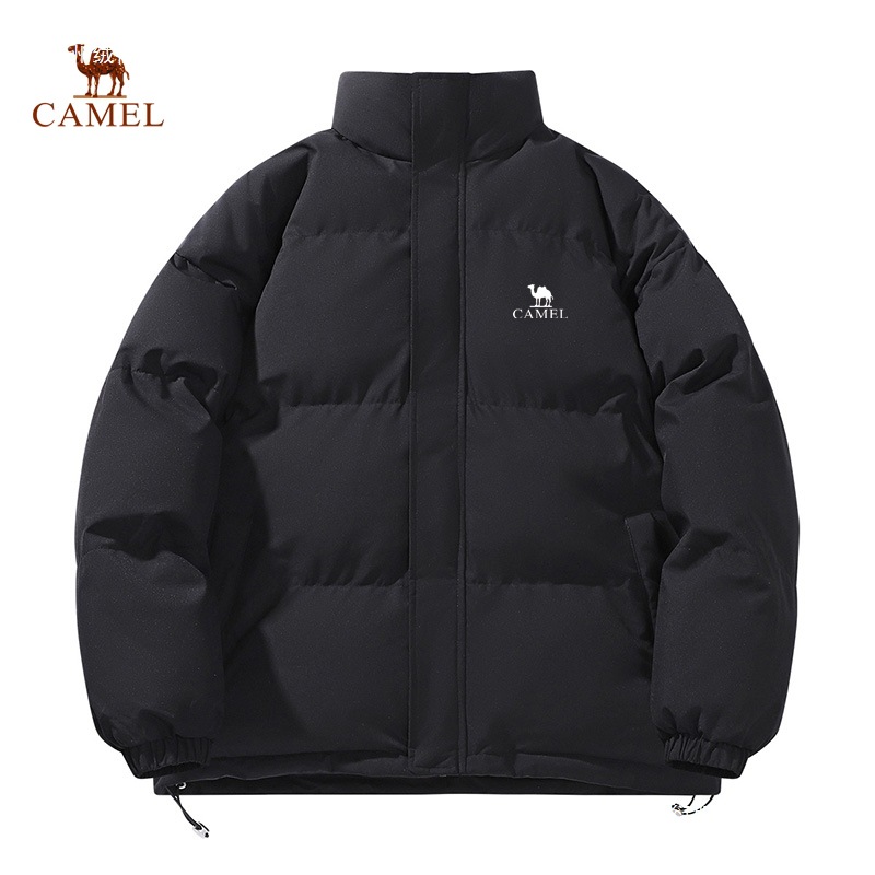骆驼羽绒棉服男冬季新款加厚棉衣外套潮流冬装棉袄子面包衣服黑色