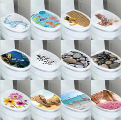 JM多款圖案廠家跨境貨源歐美立體馬桶貼衛生間裝飾貼紙浴室裝飾畫