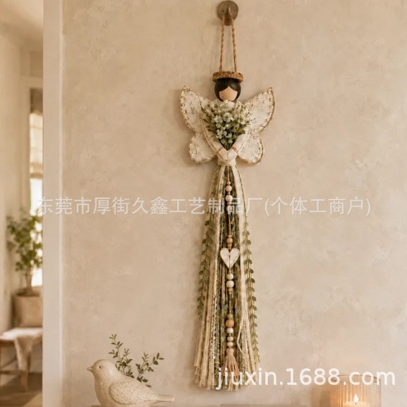Decoración Colgante de Pared en Forma de Corazón de Madera Impresa para Hogar