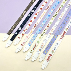 卡通熱轉印滌綸掛繩1.5cm一體掛鈎公交卡套吊繩可愛學生掛脖長繩