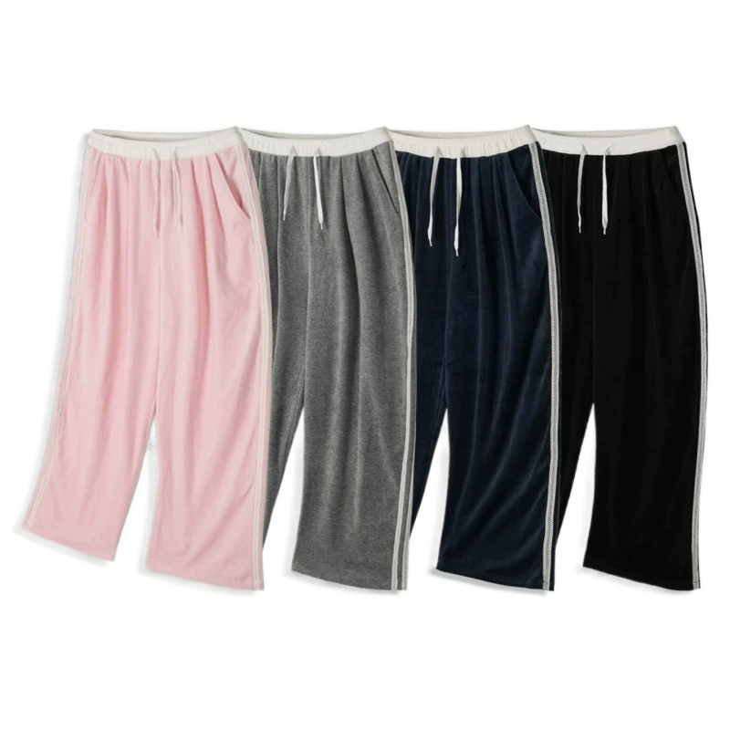 Demi-season retro velvet swan, trousers
