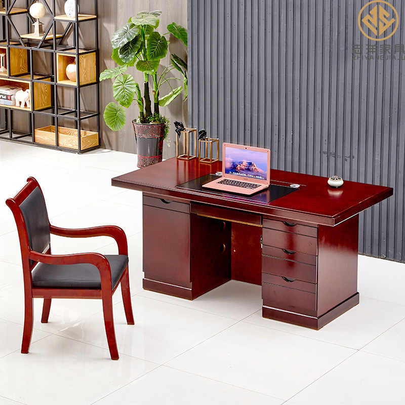 Paint Desk Home Computer Desk Desk Single Office Writing Desk Training Table with Armrest Conference Chair
