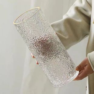 Glass Vase Style Transparent Hydroponic Water Culture Rich Bamboo Flowers High-Value Flower Arrangement Living Room Ornaments