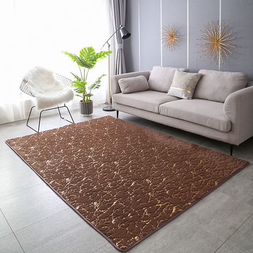 Imitation rabbit down carpet, living room sofa blanket, modern simple plush hot stamping floor mat, study room cloakroom full floor mat